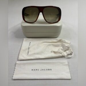 Marc Jacobs Oversized Tortoiseshell Sunglasses w/Case and Dust Bags